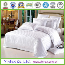 100% Cotton Hotel Bed Sheets in White Check Design